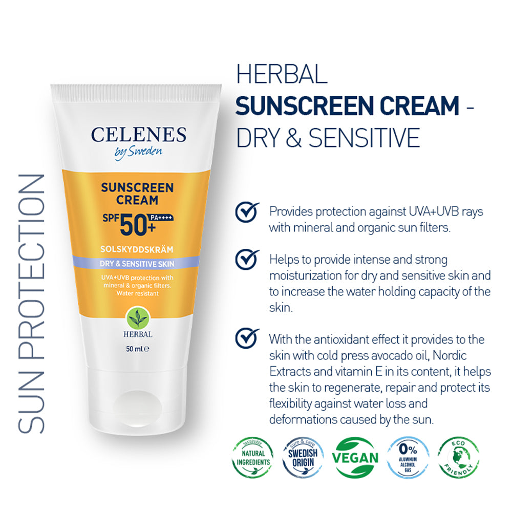 Herbal Zonnecrème  Dry & Sensitive Skin Spf 50+